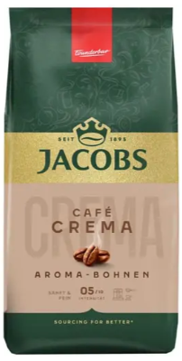 Кава Jacobs Aroma-bohnen Cafe Crema натуральна смажена в зернах 500 г